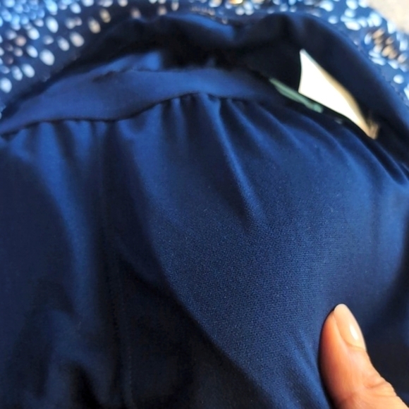 Kona Sol Women's Ruffle Full Coverage One Piece Swimsuit Polka Dots Size 16 NTG - Picture 16 of 16